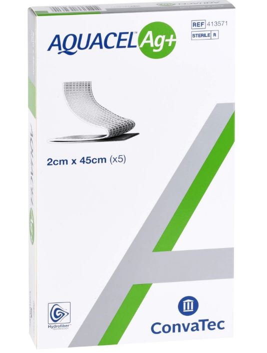 Aquacel Ag Plus 2*45cm opatrunek ze srebrem 1szt