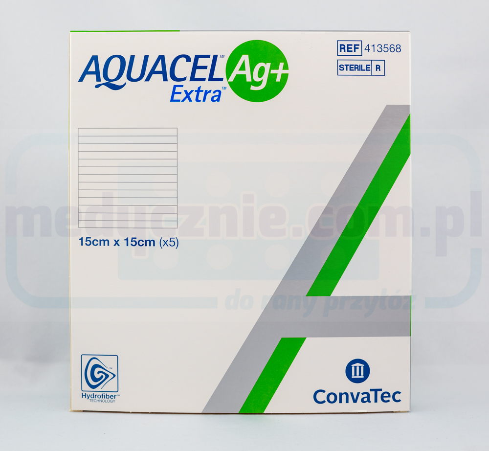 Aquacel Ag Plus Extra 15*15cm opatrunek ze srebrem 1szt