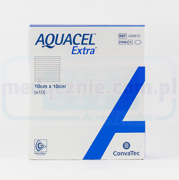 Aquacel Extra 10*10cm opatrunek hydrowłóknisty 1szt