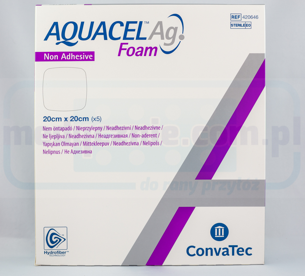 Aquacel Foam Ag Non Adhesive 20*20cm wielowarstwowy opatru...