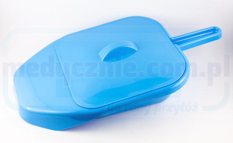 Basen sanitarny z pokrywką plastikowy niebieski