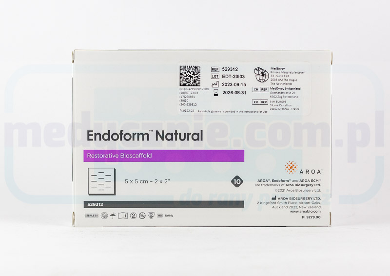Endoform 5* 5cm – naturalna matryca skóry z kolagenem i ma...