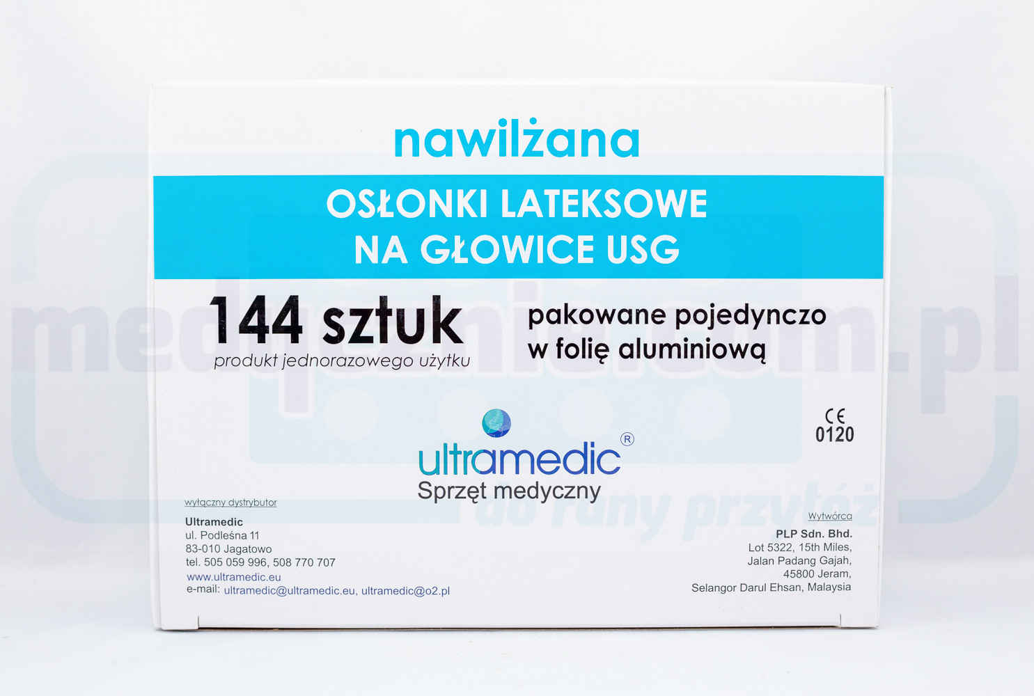 Osłonki do głowic USG 144szt nawilżone