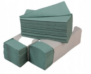 Ręcznik ZZ makulatura, zielony 1 warstwa