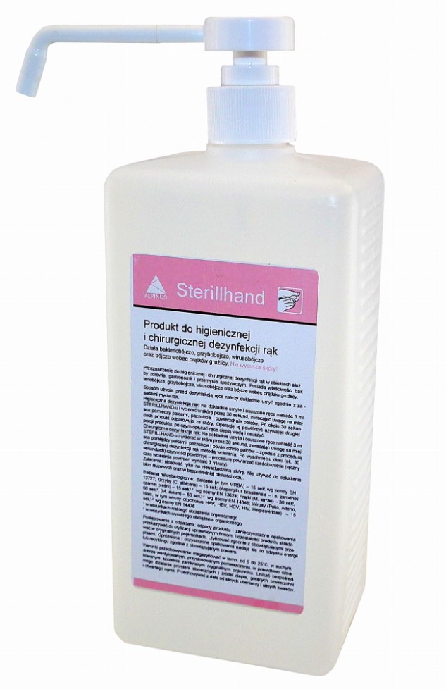 Sterillhand 500ml gel z pompką do dezynfekcji rąk (odpowiednik Velodes, Phago'Gel, Spirigel )