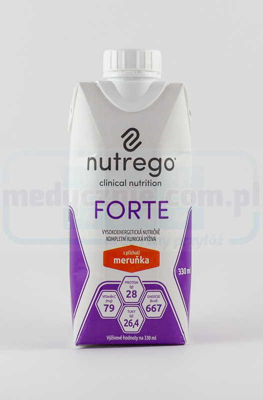 Nutrego Forte 330 ml Morelowy wysokokaloryczna, wysokobiałkowa dieta