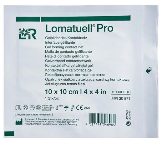 Lomatuell Pro 10* 10 cm 1szt żelowy opatrunek siatkowy