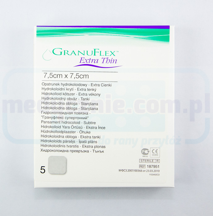Granuflex Extra Thin 7,5*7,5cm opatrunek hydrokoloidowy 1szt