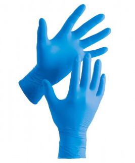 Rękawice nitrylowe bezpudrowe 100szt L