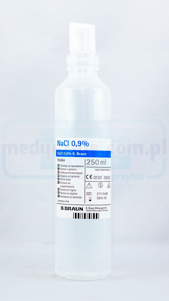 Sól fizjologiczna NaCL 0,9% 250ml Ecolav