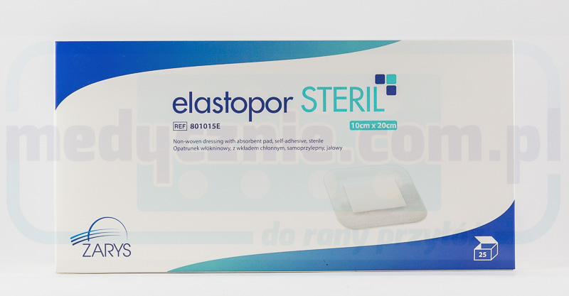 ELASTOPOR Steril 10* 20cm 25szt opatrunek z wkładem chłonnym