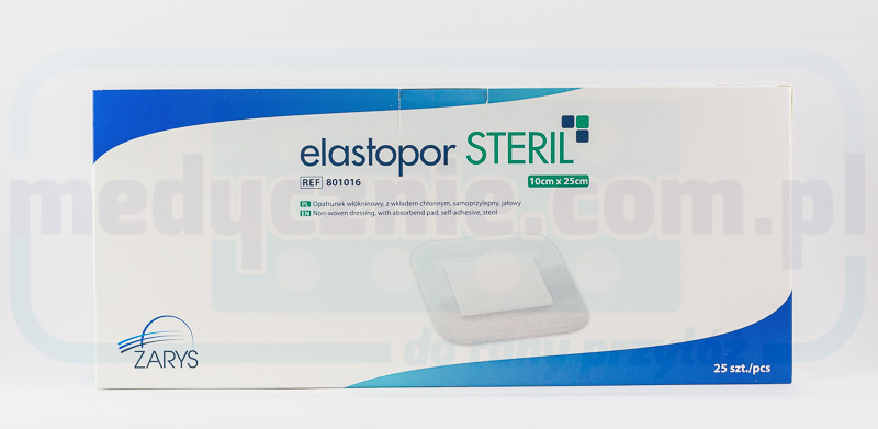 ELASTOPOR Steril 10* 25cm 25szt opatrunek z wkładem chłonnym