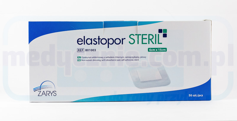 ELASTOPOR Steril 6* 15cm 50szt opatrunek z wkładem chłonnym