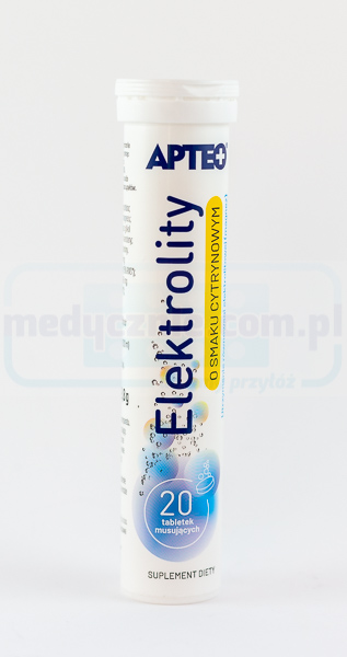 Elektrolity 20 tabletek musujących o smaku cytrynowym