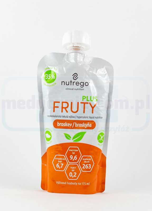 Nutrego Fruty Plus 175 ml Brzoskwiniowy uzupełnienie diety