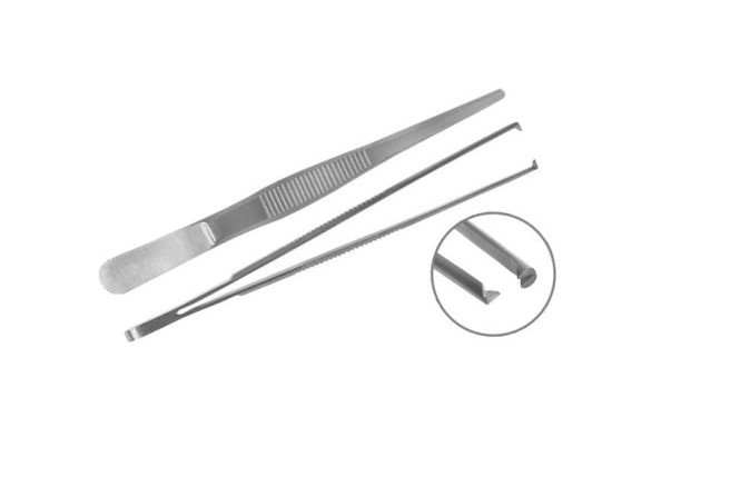 Pęseta metalowa chirurgiczna 10cm