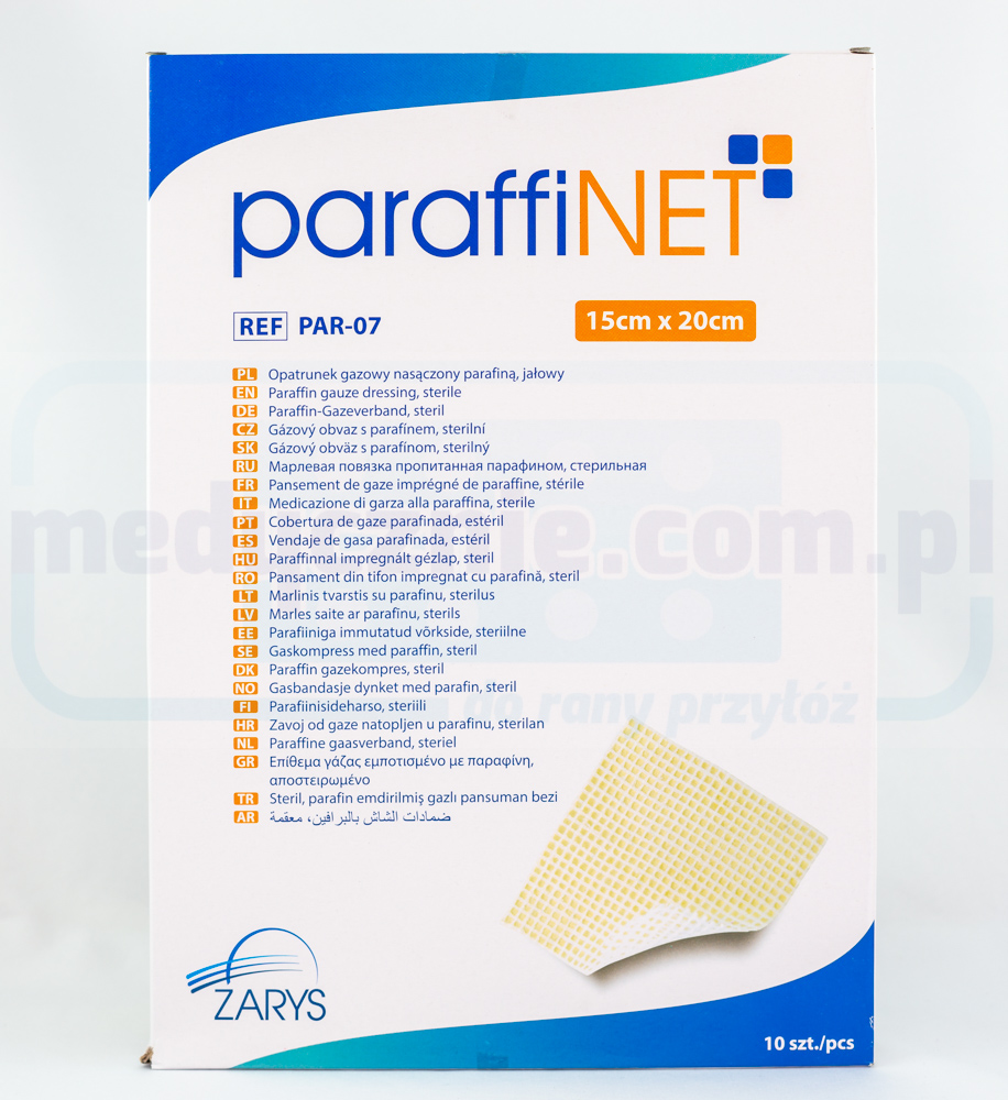 Paraffinet 15*20cm opatrunek nasączony parafiną 1szt