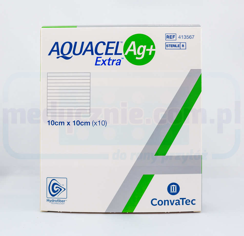 Aquacel Ag Plus Extra 10*10cm opatrunek ze srebrem 1szt