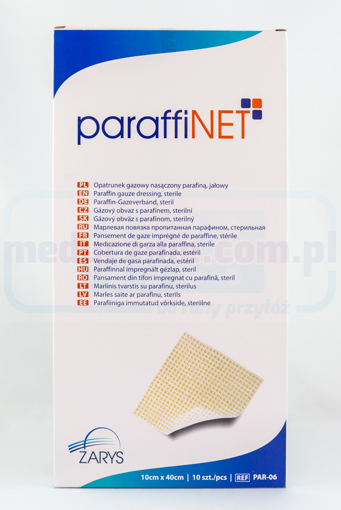 Paraffinet 10*40cm opatrunek nasączony parafiną 1szt