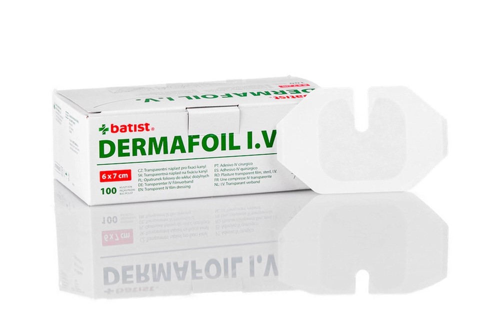 Plaster pod venflon DERMAFOIL 6*7cm I.V. jałowy foliowy 1szt