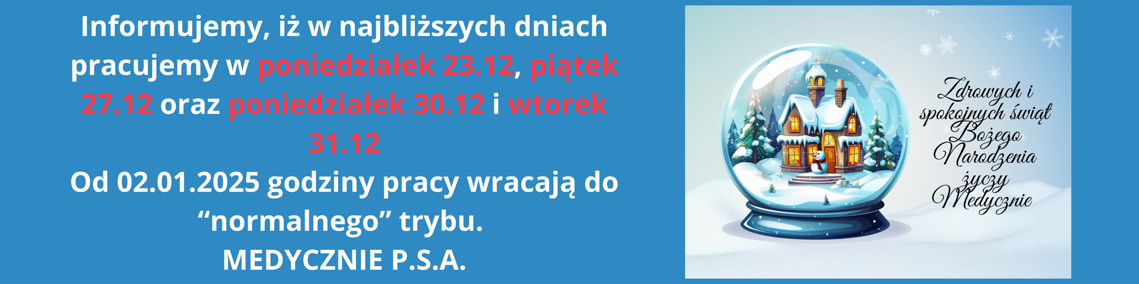 baner świateczny