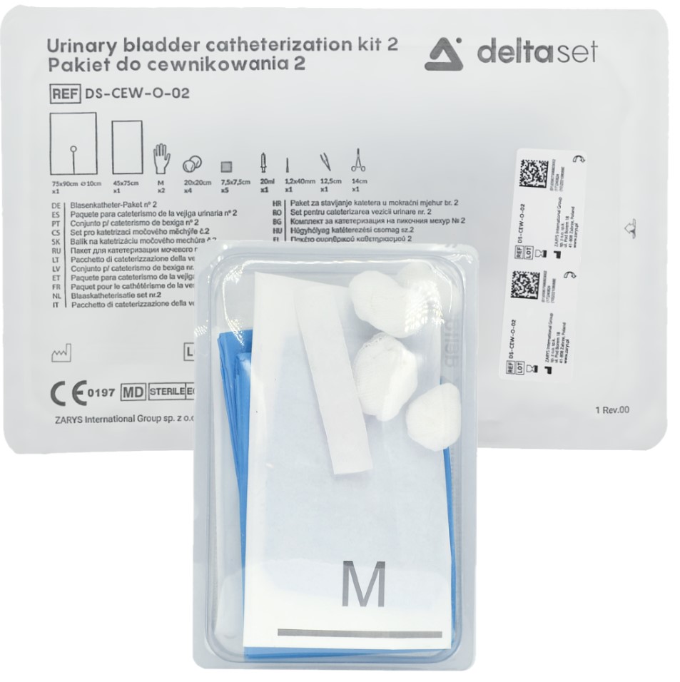 Zestaw do cewnikowania jałowy deltaset DS-CEW-O-02