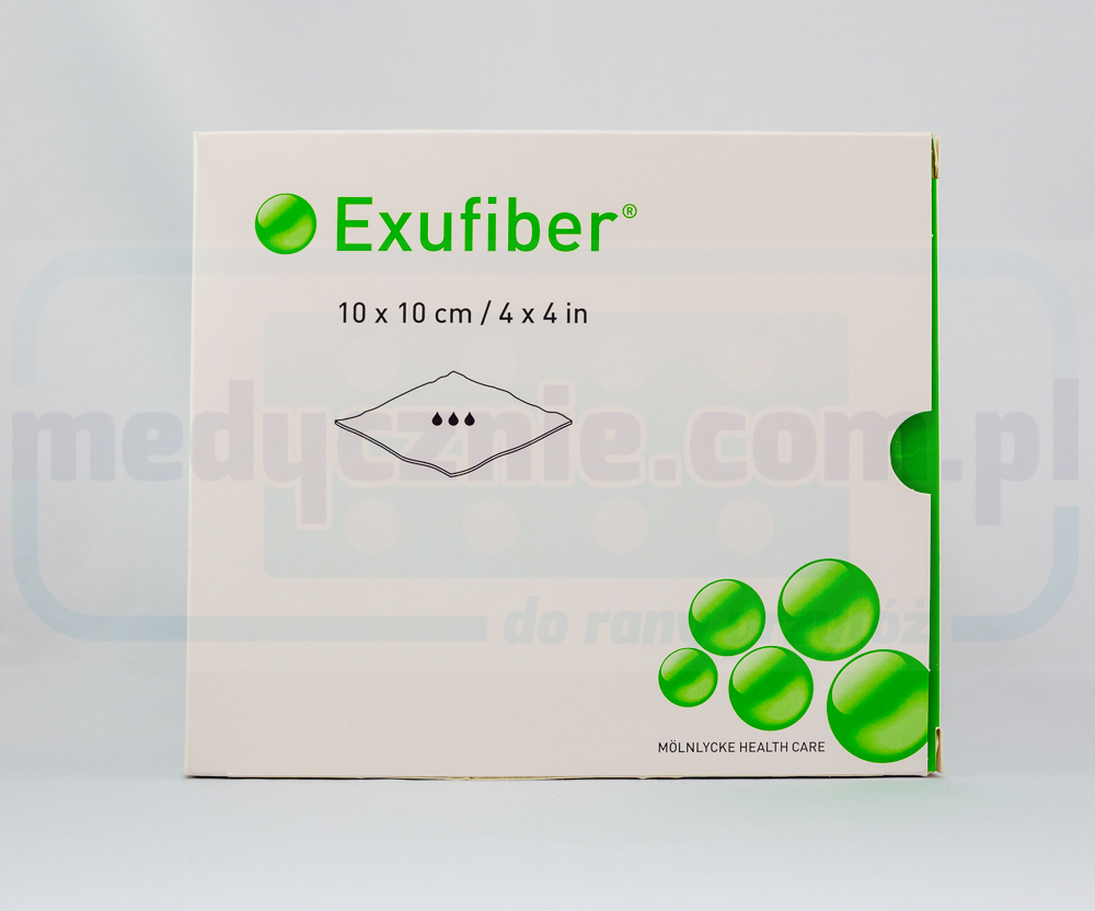 Exufiber 10cm* 10cm żelujący opatrunek włóknisty 1szt