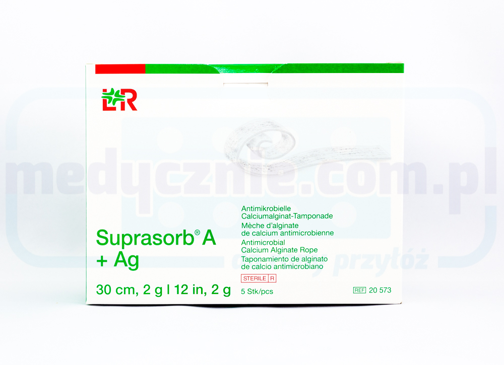 Suprasorb A + Ag 30cm/2g Tamponada 1szt