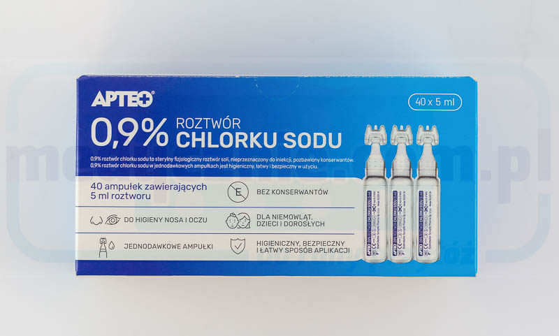 Sól fizjologiczna NaCL 0,9% roztwór chlorku sodu, 5 x 5ml