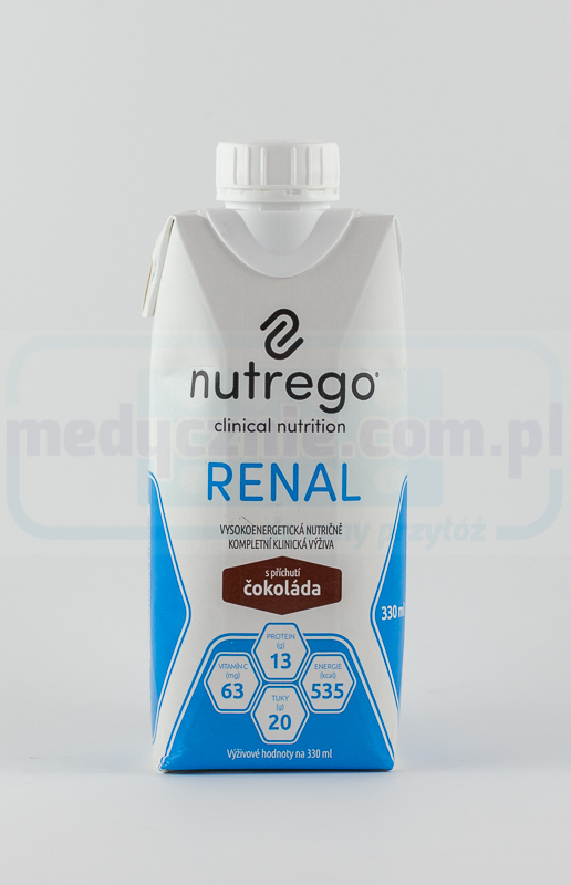 Nutrego Renal 330 ml czekoladowy hiperkaloryczna o obniżonej zawartości elektrolitów 1szt