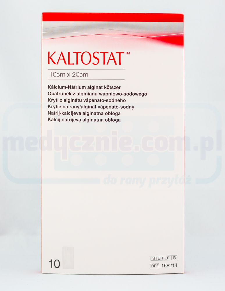 Kaltostat 10*20cm opatrunek alginianowy na rany przewlekłe 1szt