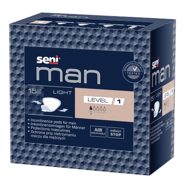 Wkładki urologiczne 15szt Seni Man Level 1 Light dla mężczyzn