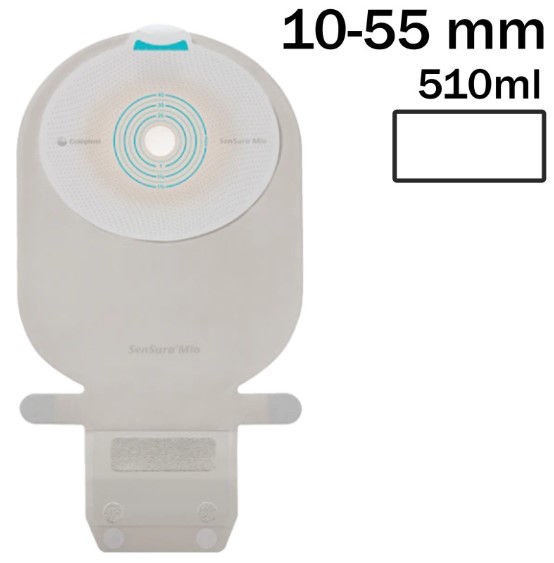 Worek stomijny SenSura Mio 1szt  510ml 10-55mm przeźroczysty otwarty 104580