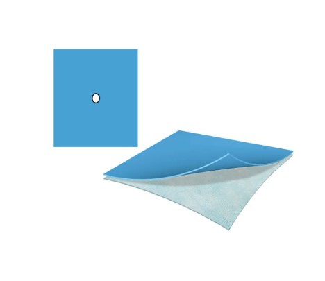 Serweta sterylna ALPHAtex 50 *60cm z centralnym otworem 7cm 1szt nieprzylepna