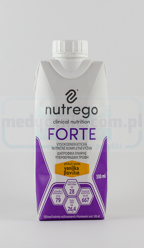 Nutrego Forte 12x330 ml Wanilowy wysokokaloryczna, wysokobiałkowa dieta