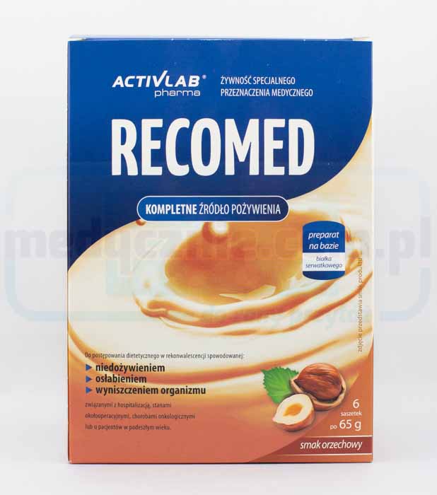 RecoMed koktail odżywczy 6x65g orzechowy