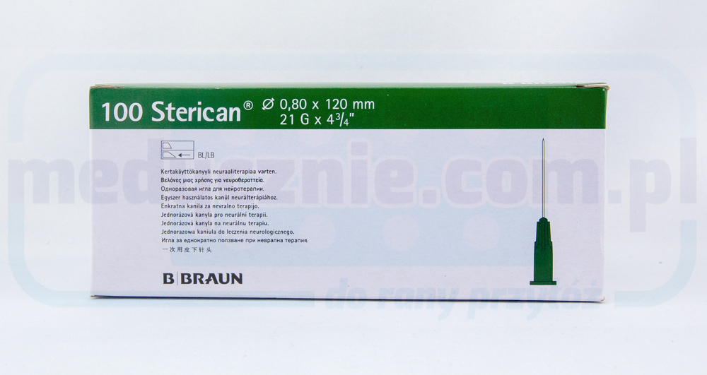 Igła j.u. Sterican G21 0,8*120mm 100szt REF 4665643