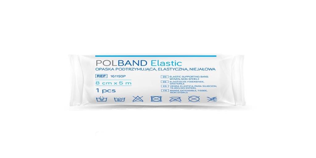 Opaska elastyczna 5 m*8cm 1szt POLband Elastic