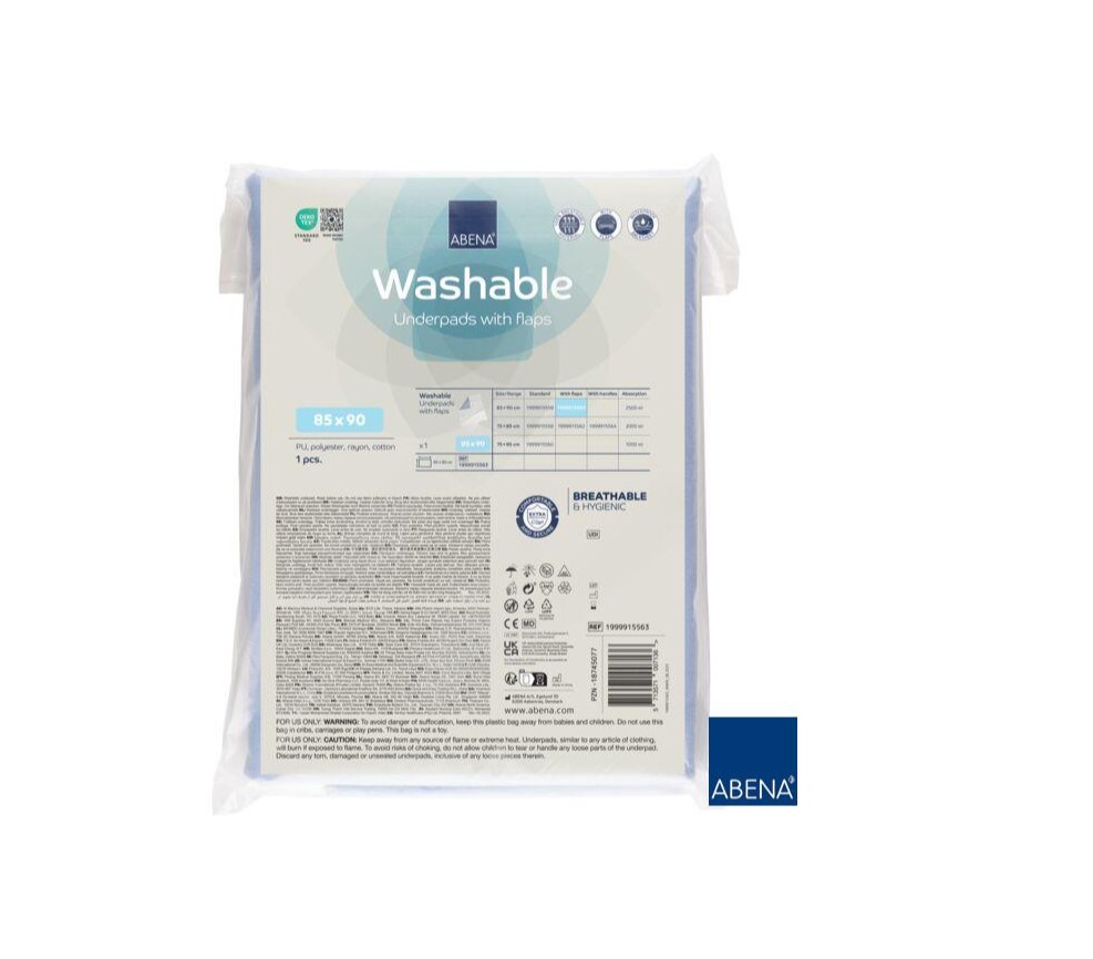 Podkład ochronny wielorazowy 90x85cm 1szt z zakładkami ABENA