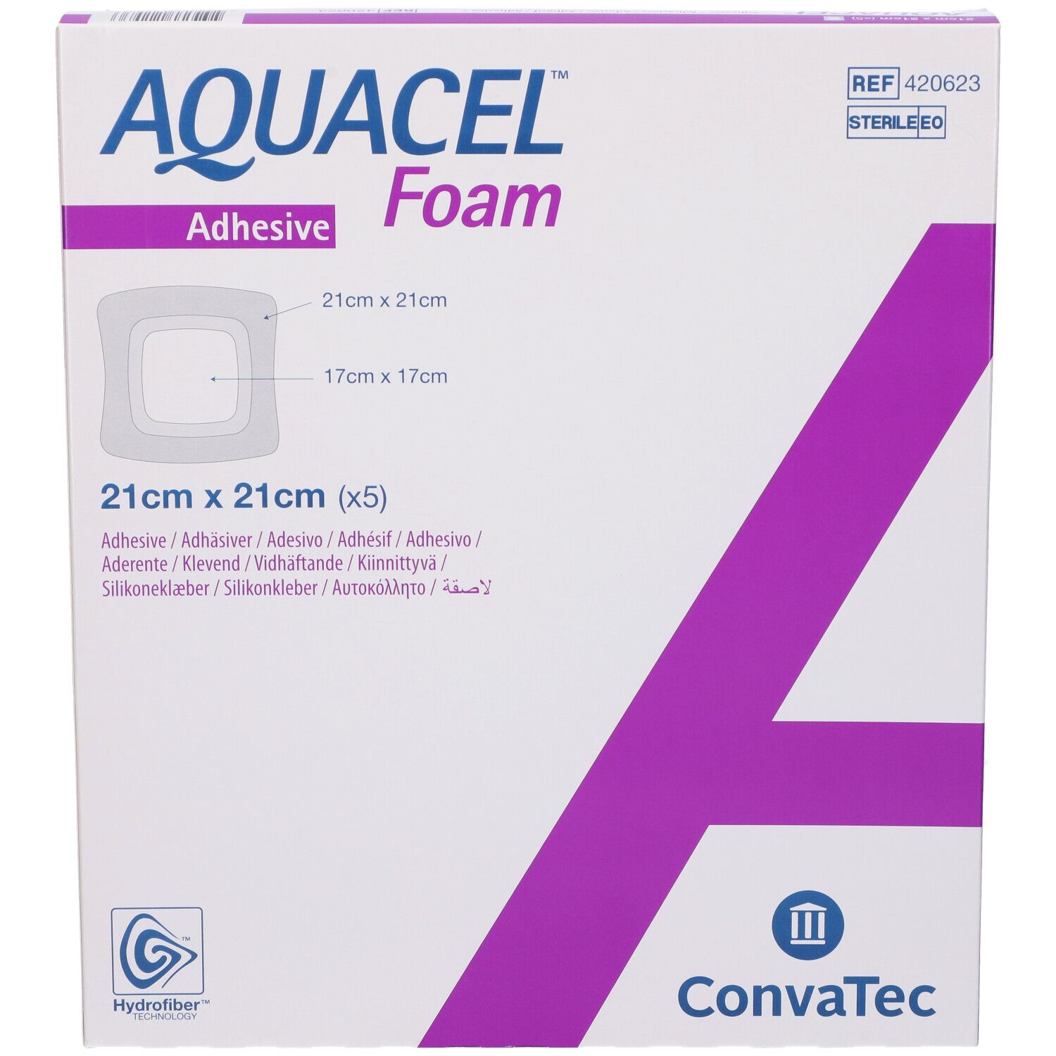 Aquacel Foam Adhesive 21*21cm wielowarstwowy opatrunek piankowy 1szt