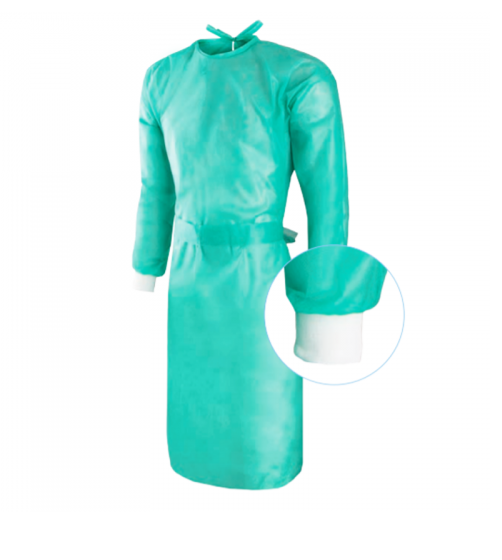 Fartuch włókninowy z mankietem 20g rozmiar XL 1szt zielony