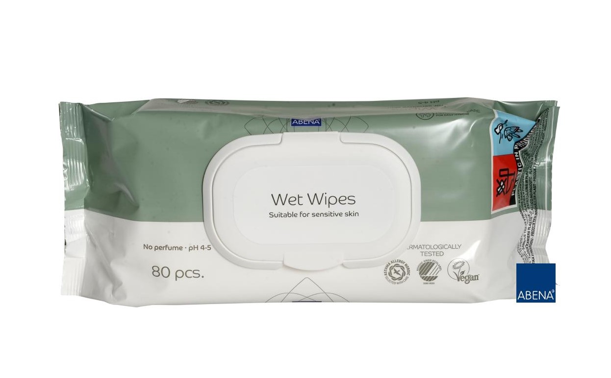 Chusteczki nawilżone bezzapachowe Wet Wipes a'80szt 18x20cm - obrazek 2