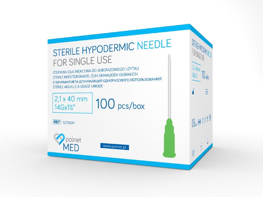 Igły j.u. POLnet-MED 2,1 x 40mm 100szt