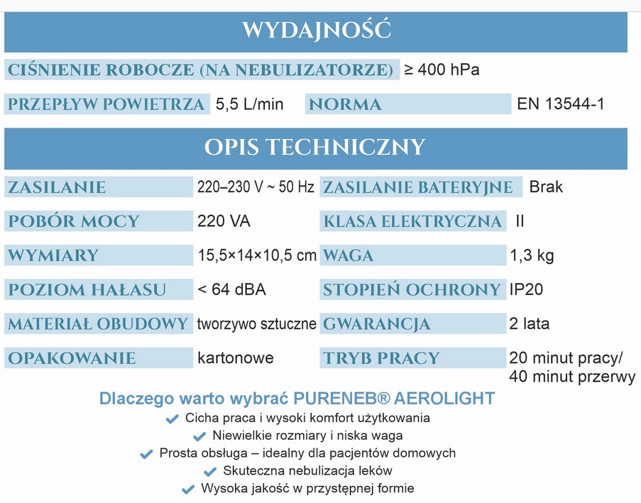 Nebulizator pneumatyczny AEROLIGHT - obrazek 4