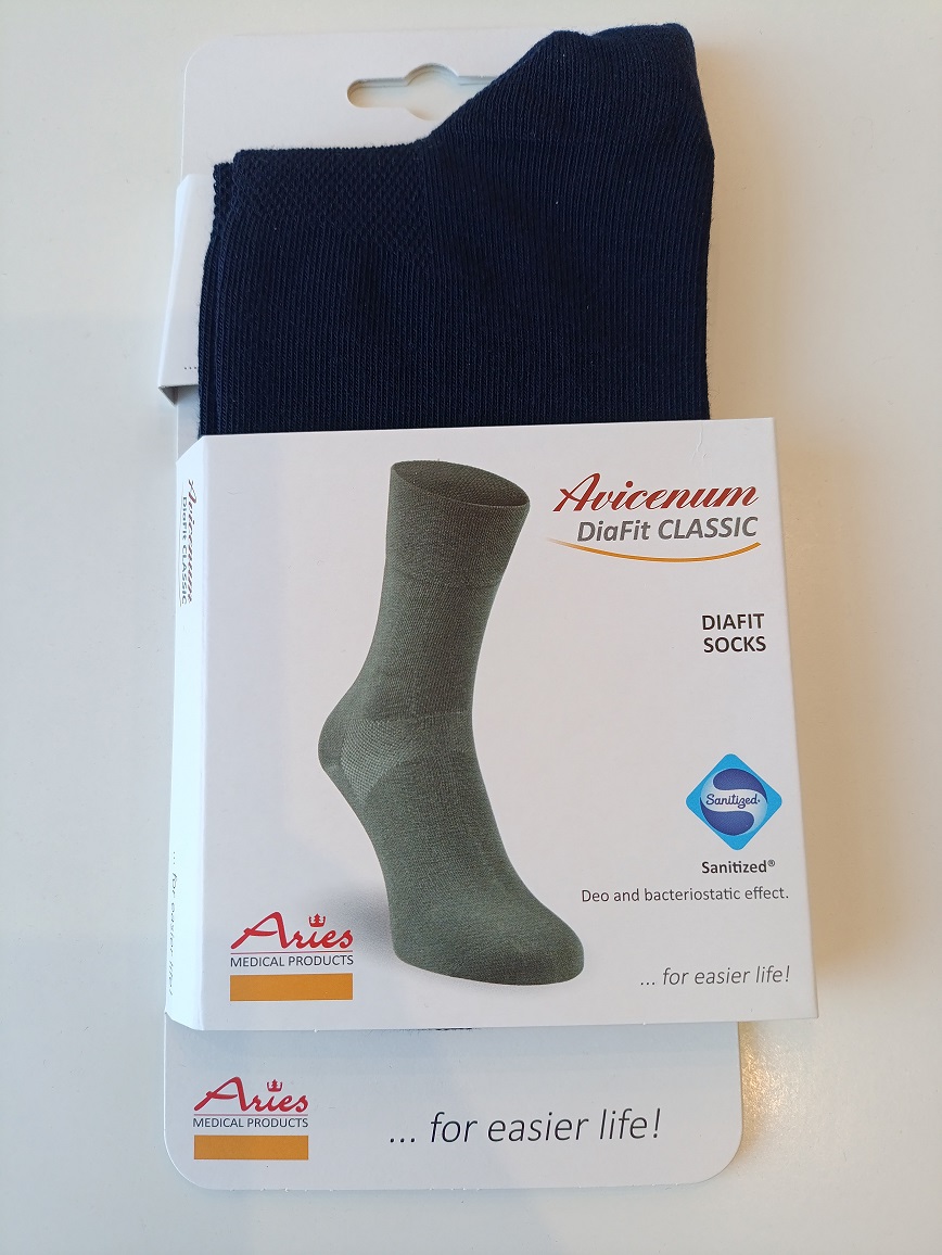 Skarpety dla diabetyków Avicenum DiaFit CLASSIC rozm. 44-47 para 5090 granatowe