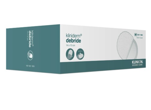 Kliniderm Debride 14x10cm 1szt gąbka do oczyszczania ran