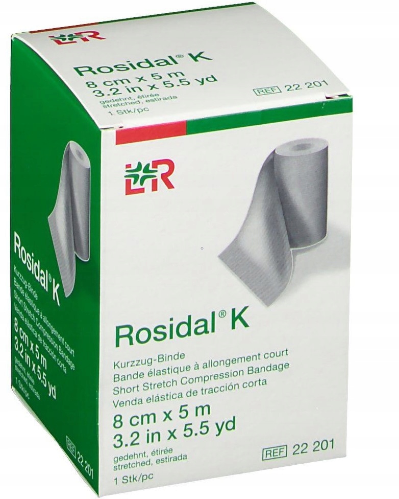 Rosidal K 8cm* 5m 1szt opaska elastyczna, uciskowa o krótkim naciągu