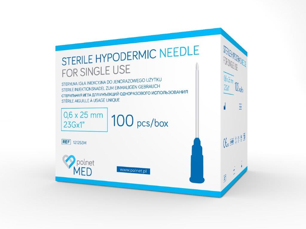 Igły j.u. POLnet-MED 0.6 x 25mm 100szt
