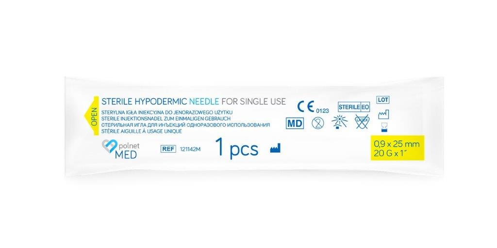Igły j.u. POLnet-MED 0.9 x 25mm 100szt - obrazek 2