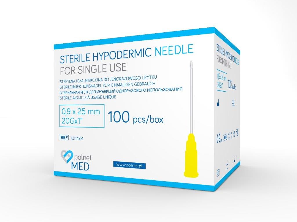 Igły j.u. POLnet-MED 0.9 x 25mm 100szt